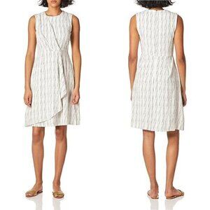 Calvin Klein Women's Sleeveless Dress with Side Pleated Ruffle Size 12